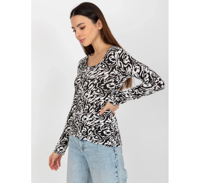 Dámská halenka LK BZ 509198 1.49P bílá a černá - FPrice