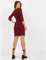 Dámské šaty LK SK model 20849714 vínové - FPrice Dámské šaty LK SK model 20849714 vínové - FPrice