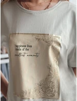 Dámské tričko šedé model 21976594 - Dstreet