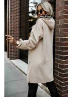 model 21379613 Ležérní kabát s kapsami a kapucí béžový - numoco basic