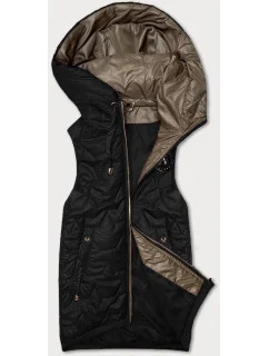 Černá dámská vesta se stahovacím lemem na spodním okraji S'West (B8341-1)