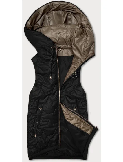 Černá dámská vesta se stahovacím lemem na spodním okraji S'West (B8341-1) Černá dámská vesta se stahovacím lemem na spodním okraji S'West (B8341-1)