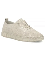 béžové kožené polobotky s podrážkou model 22097355 - FILIPPO béžové kožené polobotky s podrážkou model 22097355 - FILIPPO