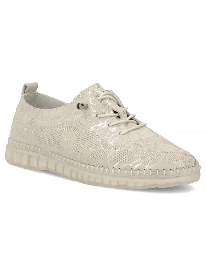 béžové kožené polobotky s podrážkou model 22097355 - FILIPPO béžové kožené polobotky s podrážkou model 22097355 - FILIPPO