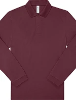 B&C My Polo 180 LSL Piqué polo s dlouhým rukávem 01.U425 burgundy