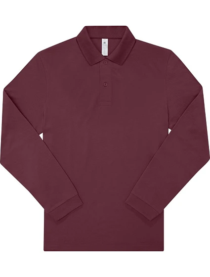 B&C My Polo 180 LSL Piqué polo s dlouhým rukávem 01.U425 burgundy B&C My Polo 180 LSL Piqué polo s dlouhým rukávem 01.U425 burgundy