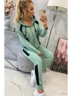 Sportovní sada s pruhy tmavě mátová Sportovní sada s pruhy tmavě mátová