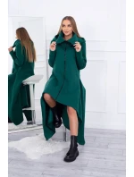 Zateplené šaty s delšími boky tmavě zelené Zateplené šaty s delšími boky tmavě zelené