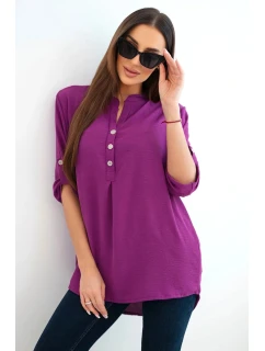 Blůzka s delšími zády tmavě fialová
