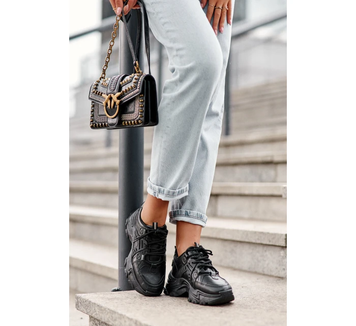 Dámské Sportovní Boty Sneakersy Masivní Černé model 21633103 - EVENTO