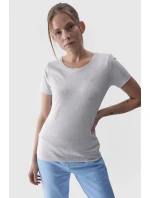 Dámské Hladké Tričko S model 21668549 Šedé - 4F