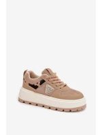 Zateplené dámské tenisky na platformě béžové Florinda Zateplené dámské tenisky na platformě béžové Florinda