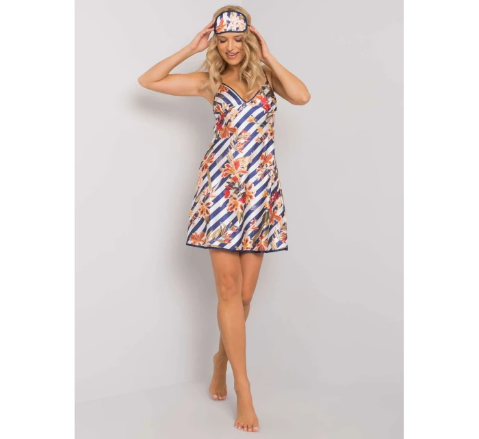 Noční košile BR KN 1042 tmavě modrá a bílá