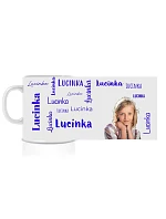 Personalizovaný klasický bílý hrníček 300 ml s textem a fotografií 