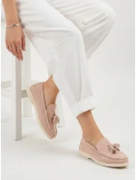 Dámské semišové růžové mokasíny FashionStreet ZY1362 Dámské semišové růžové mokasíny FashionStreet ZY1362