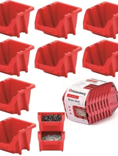 BINEER KRÁTKÁ 8DÍLNÁ SADA DÍLENSKÝCH PODNOSŮ ČERVENÁ KISTENBERG