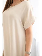 Šaty s kapsami béžový