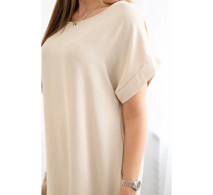 Šaty s kapsami béžový