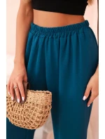 Kalhoty s širokým model 21193106 mořská - K-Fashion
