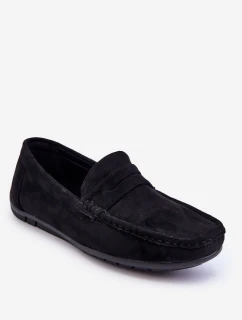 Mužské semišové mokasíny černé Wesley