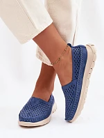 Otevřené lehké dámské mokasiny Sergio Leone MK099H modré