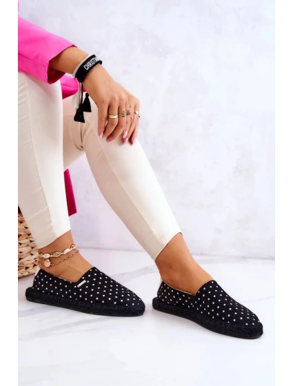 Dámské módní espadrilky Polka Dots Big Star - černé Dámské módní espadrilky Polka Dots Big Star - černé