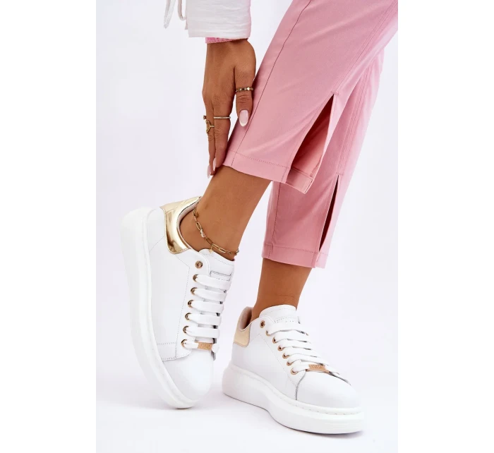 Dámská sportovní obuv GOE LL2N4011 Bílá a zlatá Dámská sportovní obuv GOE LL2N4011 Bílá a zlatá