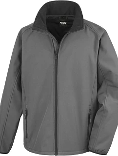 Result R 231M Pánská 2-vrstvá softshell bunda "Printable" 30.231M charcoal/black