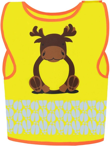 Korntex FUN Dětská bezpečnostní vesta 76.FUNY hi vis yellow/moose Korntex FUN Dětská bezpečnostní vesta 76.FUNY hi vis yellow/moose