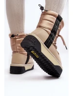 Dámské sněhové boty s podrážkou Bežové model 21640524 - D.Franklin Dámské sněhové boty s podrážkou Bežové model 21640524 - D.Franklin