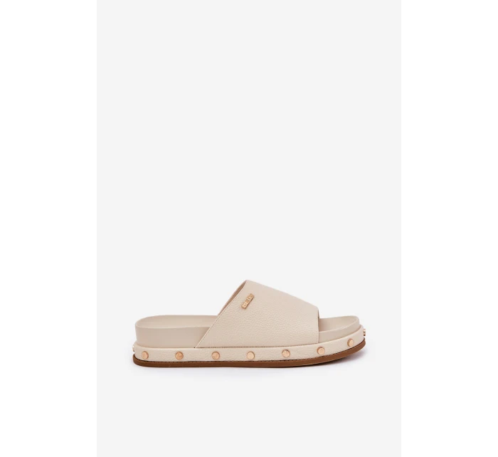 Dámské žabky na platformě Big Star model 21690727 Beige - Big Star Shoes Dámské žabky na platformě Big Star model 21690727 Beige - Big Star Shoes