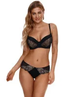 Dámská push-up podprsenka 2314 Černá s béžovou - Lupoline