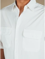 Pánské bílé tričko s krátkým rukávem FashionStreet KX1083