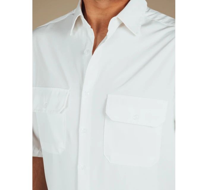 Pánské bílé tričko s krátkým rukávem FashionStreet KX1083