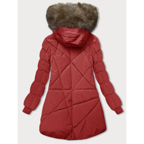 Červená zimní bunda s kapucí (LHD-23015)