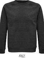 SOL'S Space Unisex raglánová mikina z bio bavlny 25.3567 charcoal melange