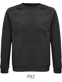 SOL'S Space Unisex raglánová mikina z bio bavlny model 22524220 charcoal melange