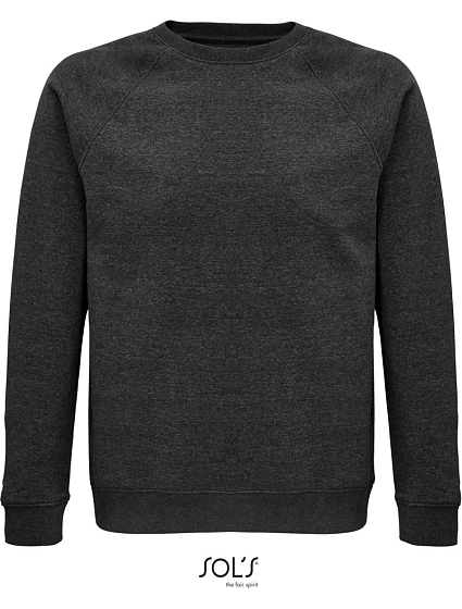 SOL'S Space Unisex raglánová mikina z bio bavlny 25.3567 charcoal melange SOL'S Space Unisex raglánová mikina z bio bavlny 25.3567 charcoal melange