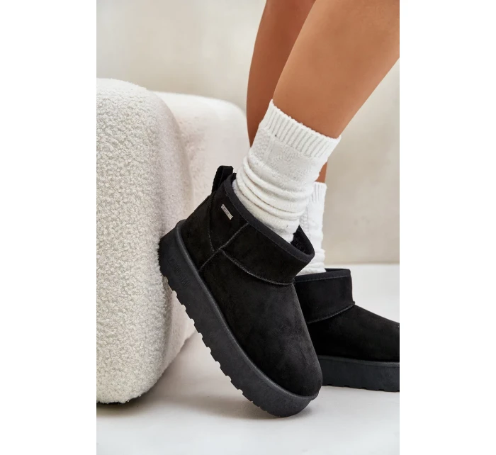 Nízké Sněhule Na Platformě Big Star Černé Nízké Sněhule Na Platformě Big Star Černé