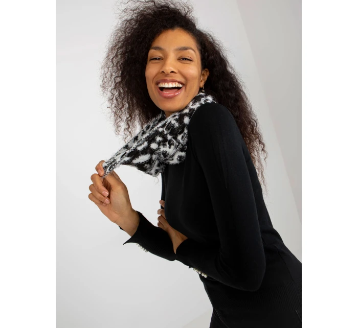 Dámská tunelová šála AT KM ENEC B63-1.44P Bílá s černou - FPrice