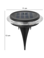 SOLÁRNÍ DISKOVÉ LAMPY PRO MONTÁŽ NA ZEM NEBO NA ZEĎ 2KS SOLÁRNÍ DISKOVÉ LAMPY PRO MONTÁŽ NA ZEM NEBO NA ZEĎ 2KS