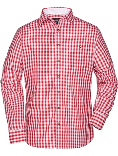 JN 638 Popelínová kostkovaná košile styl red/white model 22487425 - Daiber
