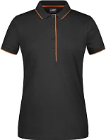 JN Dámské piqué polo s kontrastní légou 02.0 black/orange model 22489049 - Daiber JN Dámské piqué polo s kontrastní légou 02.0 black/orange model 22489049 - Daiber