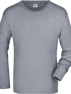 JN 913 Pánské tričko s dlouhým rukávem model 22493756 grey heather - Daiber