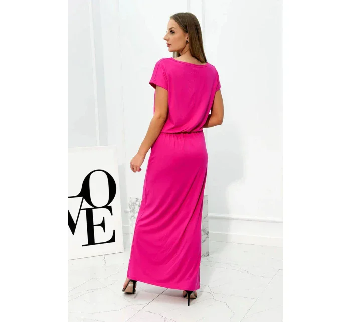 Viskózové šaty s kapsami fuchsie Viskózové šaty s kapsami fuchsie