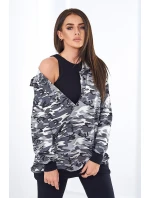 3dílná souprava Vřesoviště  halenka, top a legíny šedá + černá