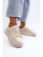 Lehké dámské tenisky Big Star model 21658712 Memory Foam System Beige - Big Star Shoes Lehké dámské tenisky Big Star model 21658712 Memory Foam System Beige - Big Star Shoes