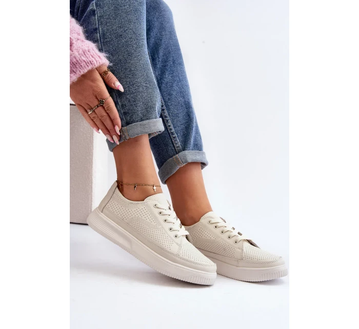 Dámské kožené sportovní boty tenisky bílé Failla Dámské kožené sportovní boty tenisky bílé Failla