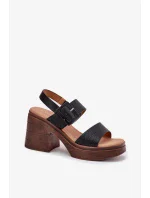 Sandály na podpatku model 213164 Step in style Sandály na podpatku model 213164 Step in style