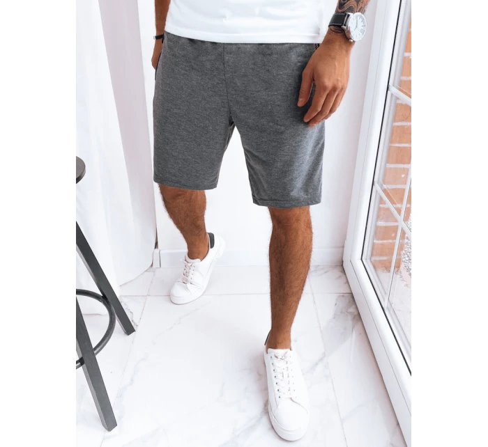 Pánské tmavě šedé teplákové šortky Dstreet model 21968968 - FashionStreet